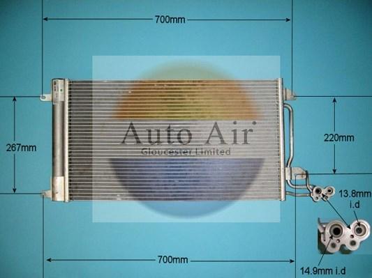 Auto Air Gloucester 16-9007 - Condenser, air conditioning car-mod.net