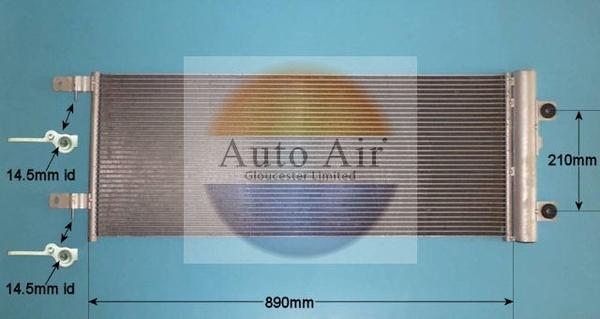 Auto Air Gloucester 16-9834 - Condenser, air conditioning car-mod.net