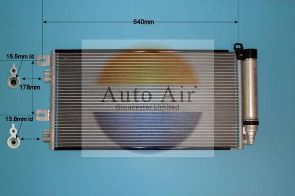 Auto Air Gloucester 16-9728A - Condenser, air conditioning car-mod.net