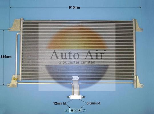 Auto Air Gloucester 16-5001 - Condenser, air conditioning car-mod.net