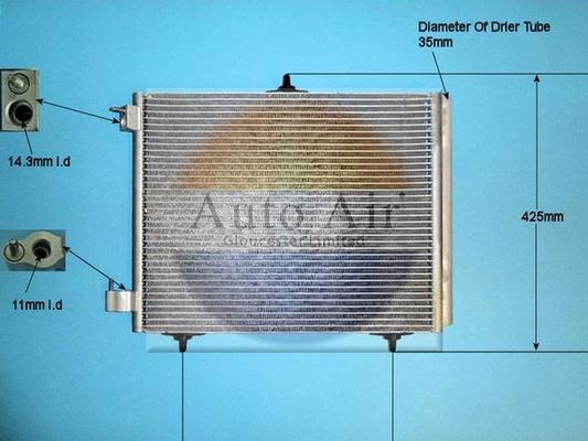 Auto Air Gloucester 16-5114 - Condenser, air conditioning car-mod.net