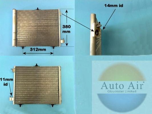 Auto Air Gloucester 16-5112 - Condenser, air conditioning car-mod.net
