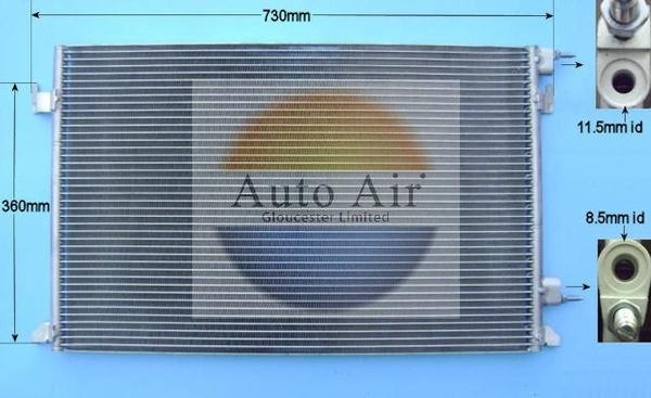 Auto Air Gloucester 16-6515 - Condenser, air conditioning car-mod.net