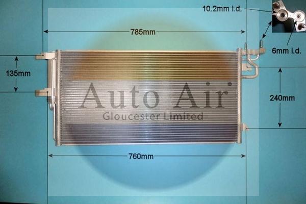 Auto Air Gloucester 16-6665 - Condenser, air conditioning car-mod.net
