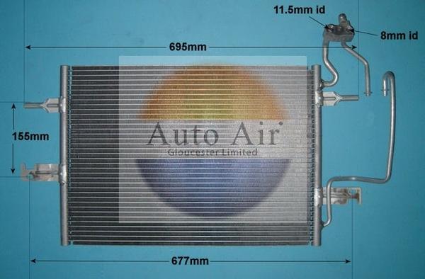 Auto Air Gloucester 16-6214 - Condenser, air conditioning car-mod.net