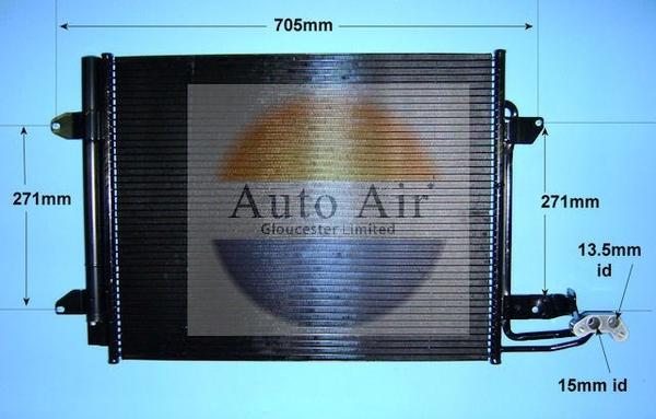 Auto Air Gloucester 16-6215A - Condenser, air conditioning car-mod.net
