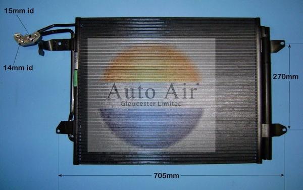 Auto Air Gloucester 16-6215 - Condenser, air conditioning car-mod.net