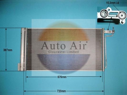 Auto Air Gloucester 16-6225 - Condenser, air conditioning car-mod.net