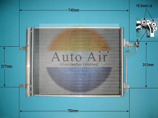 Auto Air Gloucester 16-6227 - Condenser, air conditioning car-mod.net