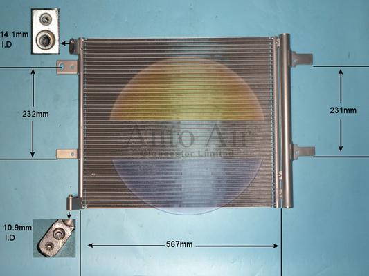 Auto Air Gloucester 16-0141 - Condenser, air conditioning car-mod.net