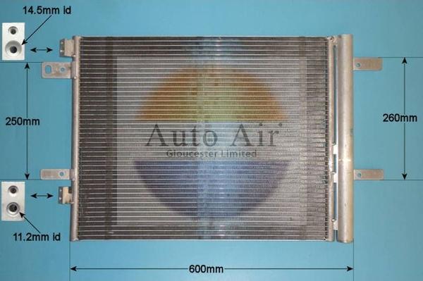 Auto Air Gloucester 16-1445 - Condenser, air conditioning car-mod.net