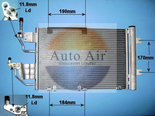 Auto Air Gloucester 16-1099 - Condenser, air conditioning car-mod.net
