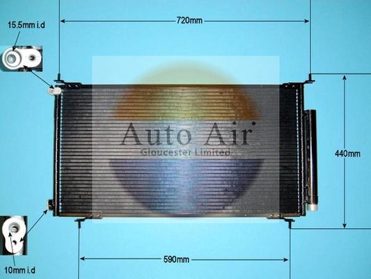 Auto Air Gloucester 16-1042A - Condenser, air conditioning car-mod.net