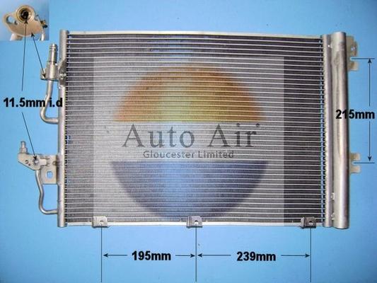Auto Air Gloucester 16-1050 - Condenser, air conditioning car-mod.net