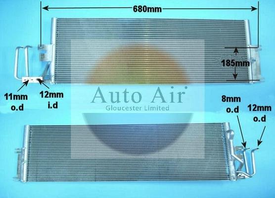 Auto Air Gloucester 16-1007 - Condenser, air conditioning car-mod.net