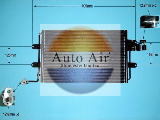 Auto Air Gloucester 16-1032 - Condenser, air conditioning car-mod.net