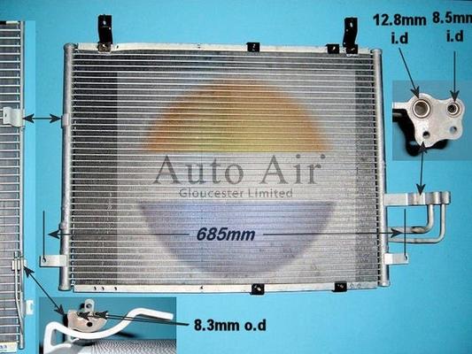 Auto Air Gloucester 16-1076 - Condenser, air conditioning car-mod.net