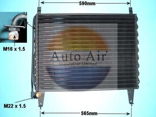 Auto Air Gloucester 16-1195 - Condenser, air conditioning car-mod.net