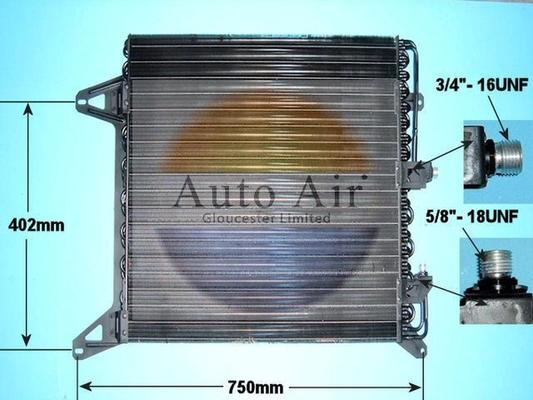 Auto Air Gloucester 16-1164 - Condenser, air conditioning car-mod.net