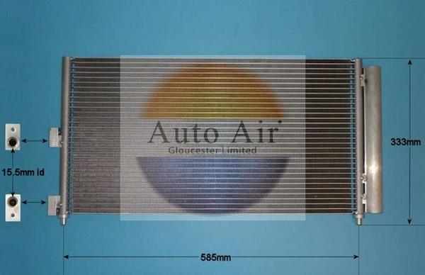 Auto Air Gloucester 16-1104 - Condenser, air conditioning car-mod.net