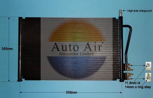 Auto Air Gloucester 16-1125 - Condenser, air conditioning car-mod.net