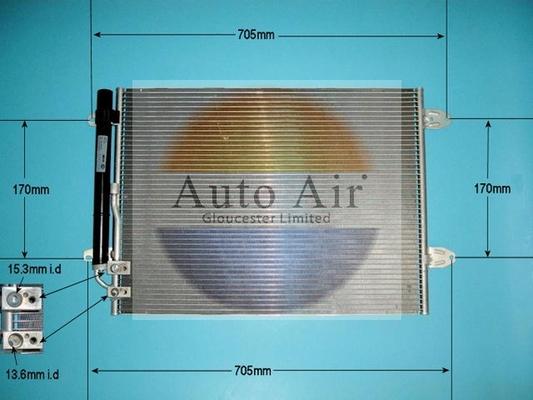 Auto Air Gloucester 16-1390A - Condenser, air conditioning car-mod.net