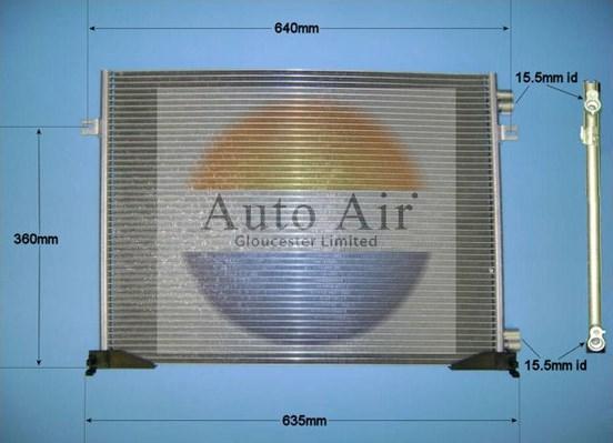 Auto Air Gloucester 16-1356A - Condenser, air conditioning car-mod.net