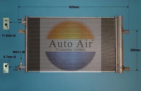 Auto Air Gloucester 16-1361 - Condenser, air conditioning car-mod.net