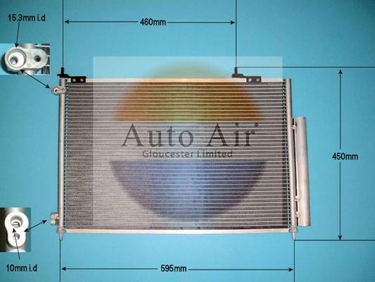 Auto Air Gloucester 16-1367 - Condenser, air conditioning car-mod.net