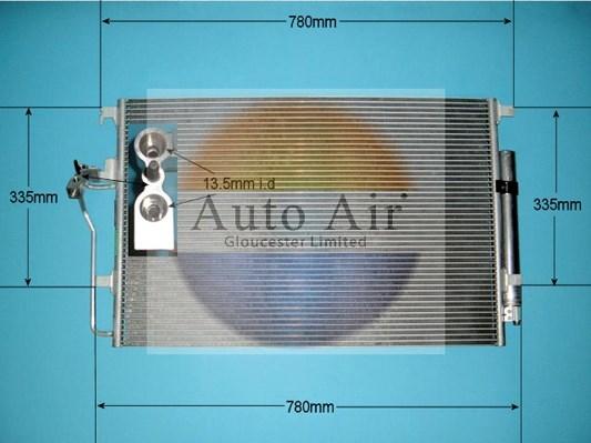 Auto Air Gloucester 16-1381 - Condenser, air conditioning car-mod.net