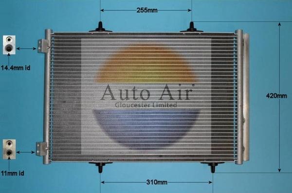 Auto Air Gloucester 16-1339 - Condenser, air conditioning car-mod.net