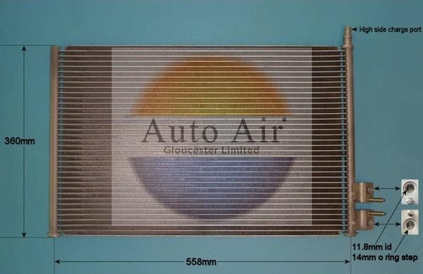 Auto Air Gloucester 16-1338 - Condenser, air conditioning car-mod.net