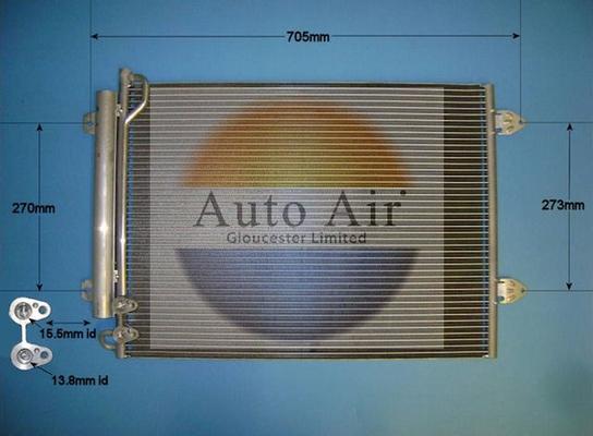 Auto Air Gloucester 16-1321 - Condenser, air conditioning car-mod.net