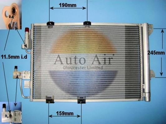 Auto Air Gloucester 16-1245 - Condenser, air conditioning car-mod.net