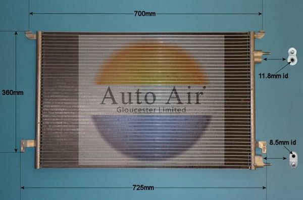 Auto Air Gloucester 16-1241 - Condenser, air conditioning car-mod.net