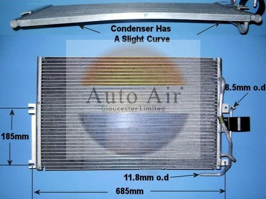 Auto Air Gloucester 16-1239 - Condenser, air conditioning car-mod.net
