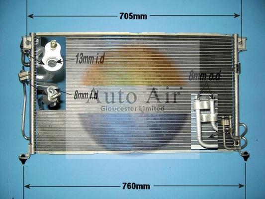 Auto Air Gloucester 16-1224 - Condenser, air conditioning car-mod.net