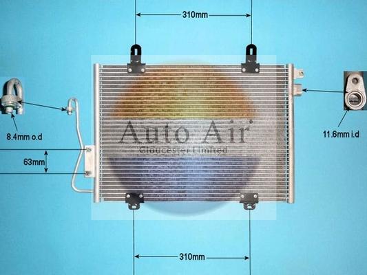 Auto Air Gloucester 16-1271 - Condenser, air conditioning car-mod.net