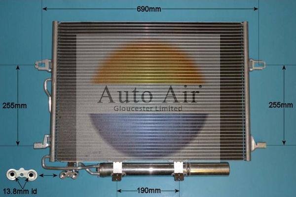 Auto Air Gloucester 16-8895A - Condenser, air conditioning car-mod.net
