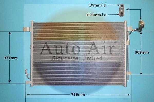 Auto Air Gloucester 16-2031 - Condenser, air conditioning car-mod.net
