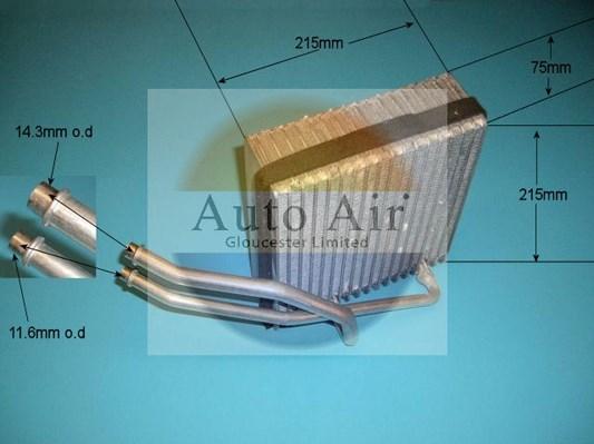 Auto Air Gloucester 21-5638 - Evaporator, air conditioning car-mod.net