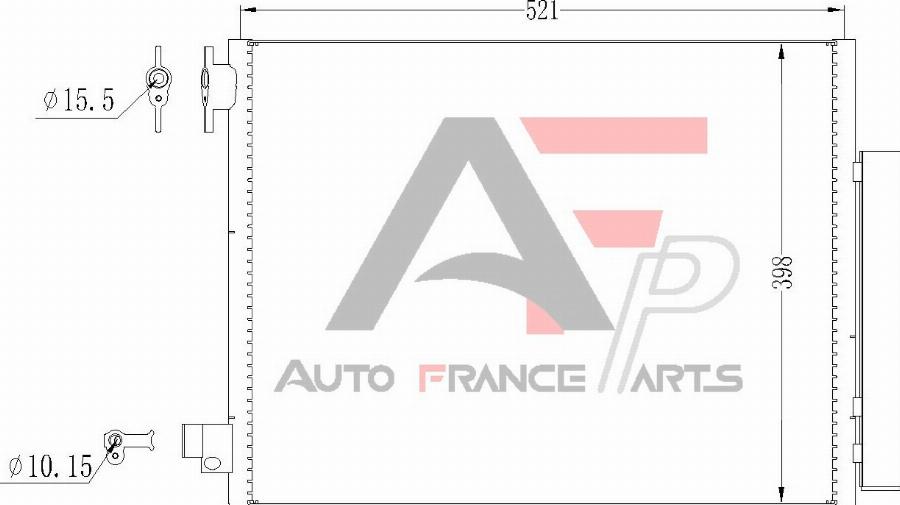 AUTO FRANCE PARTS 44-0010C - Condenser, air conditioning car-mod.net