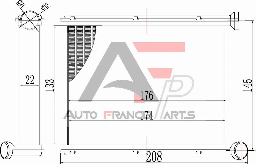 AUTO FRANCE PARTS 45-0007C - Heat Exchanger, interior heating car-mod.net