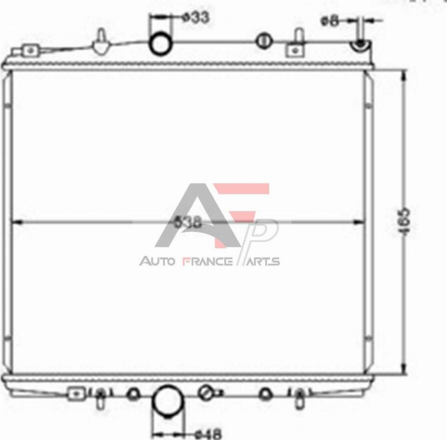 AUTO FRANCE PARTS 43-0054C - Radiator, engine cooling car-mod.net