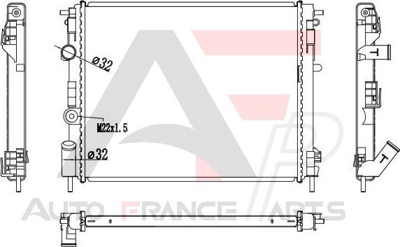 AUTO FRANCE PARTS 43-0012C - Radiator, engine cooling car-mod.net