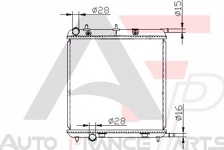 AUTO FRANCE PARTS 43-0035C - Radiator, engine cooling car-mod.net