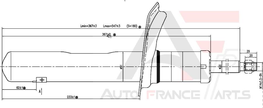 AUTO FRANCE PARTS 15-1006C - Shock Absorber car-mod.net