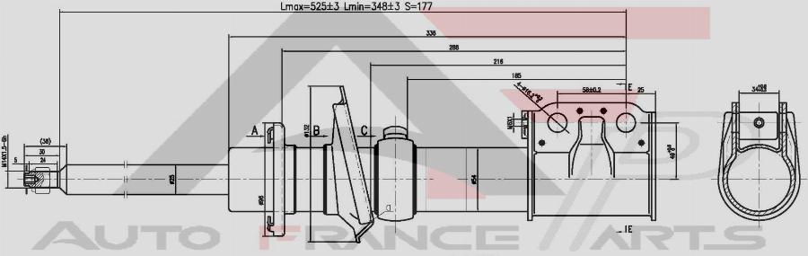 AUTO FRANCE PARTS 15-1080C - Shock Absorber car-mod.net