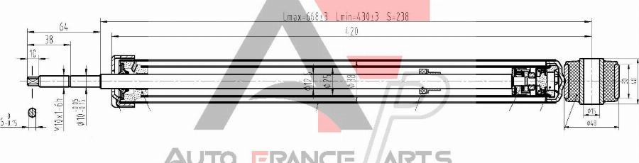 AUTO FRANCE PARTS 15-1036C - Shock Absorber car-mod.net