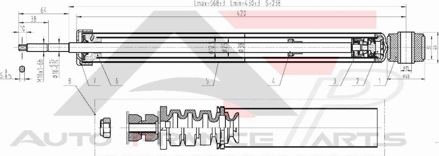AUTO FRANCE PARTS 15-2036C - Shock Absorber car-mod.net